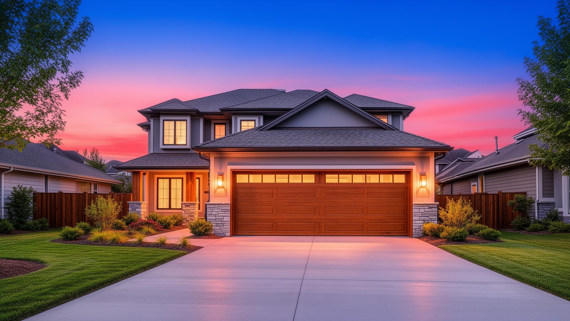 Professional garage door installation on modern home in Cerritos, CA