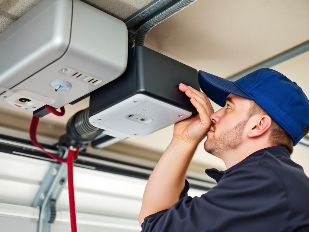 Routine garage door maintenance and inspection service